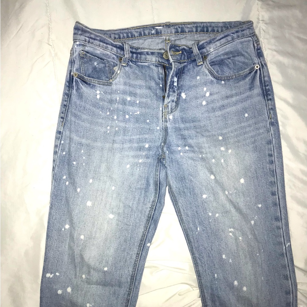 Y2K Paint Splatter Low Rise Jeans